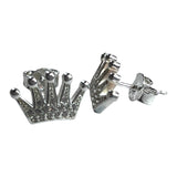 Zirconia Crown Earrings
