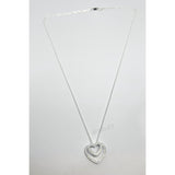 Double Zirconia Heart Necklace