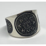 Aztec Calendar Man Ring