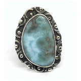 Larimar Natural Stone Ring