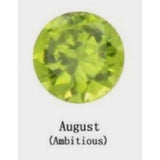 Necklace with Month color Heart