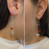 Double View Heart Earrings