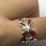 Opal Butterfly Ring