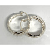 Wide Diamond Cut Hoops