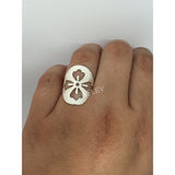 Flowery Cross Ring
