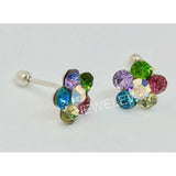 Colorful Flower Studs