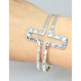 Hammered Cross Cuff