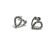 Mini Zirconia Heart Earrings