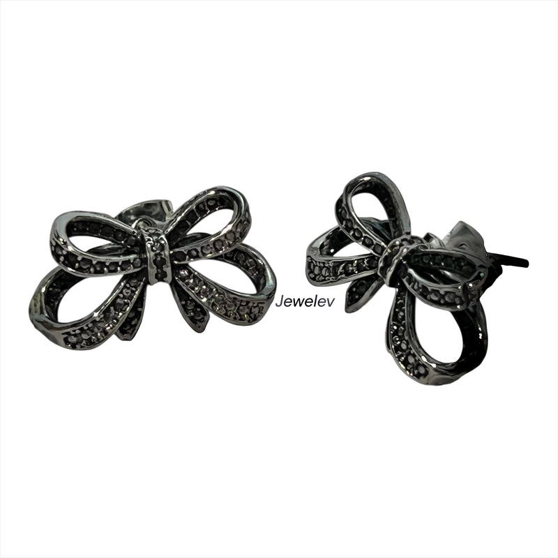Marcasite Bow Earrings