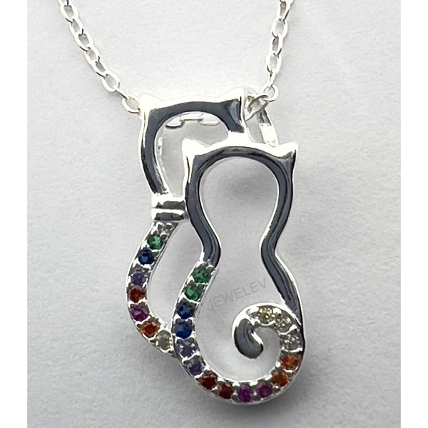 Colorful Kittens Necklace