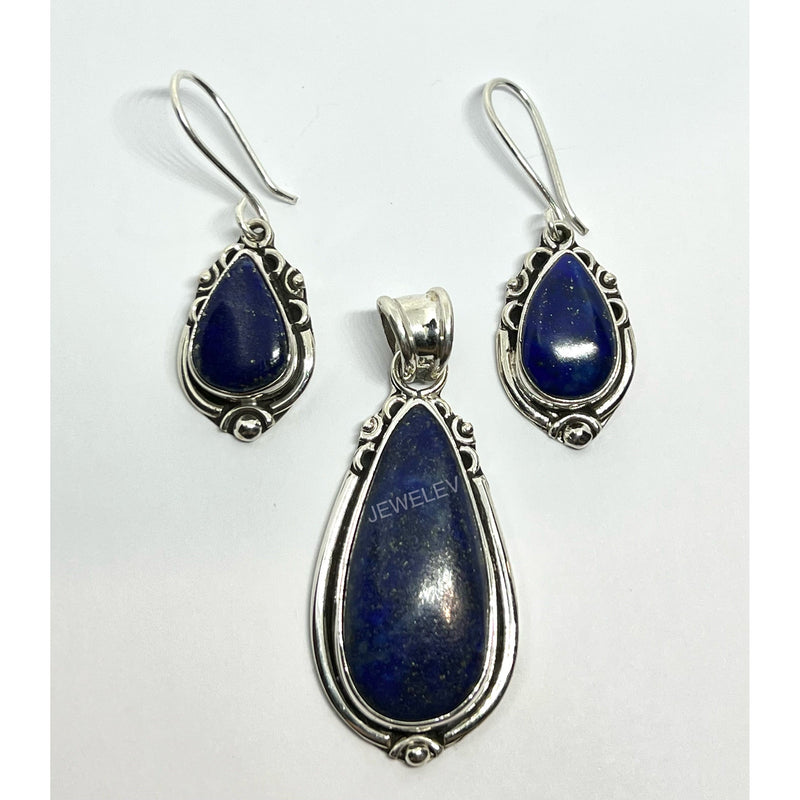 Lapis Lazuli Set of Earrings-Pendant