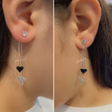 Double View Heart Earrings