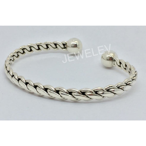 White Diamond Paperclip Bracelet with Black Macrame and Sterling Silver For  Sale at 1stDibs