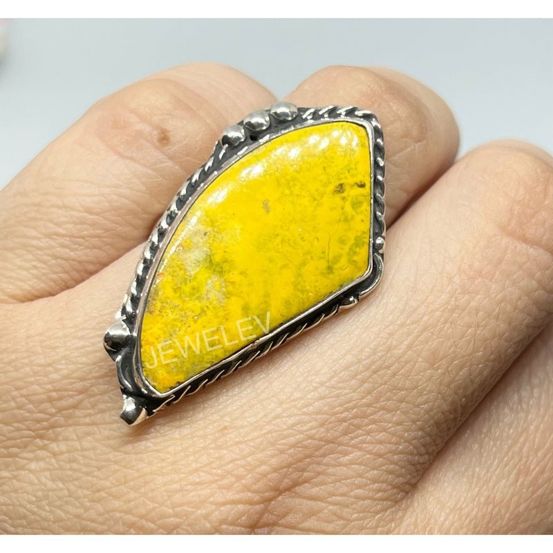 Yellow Jasper Ring